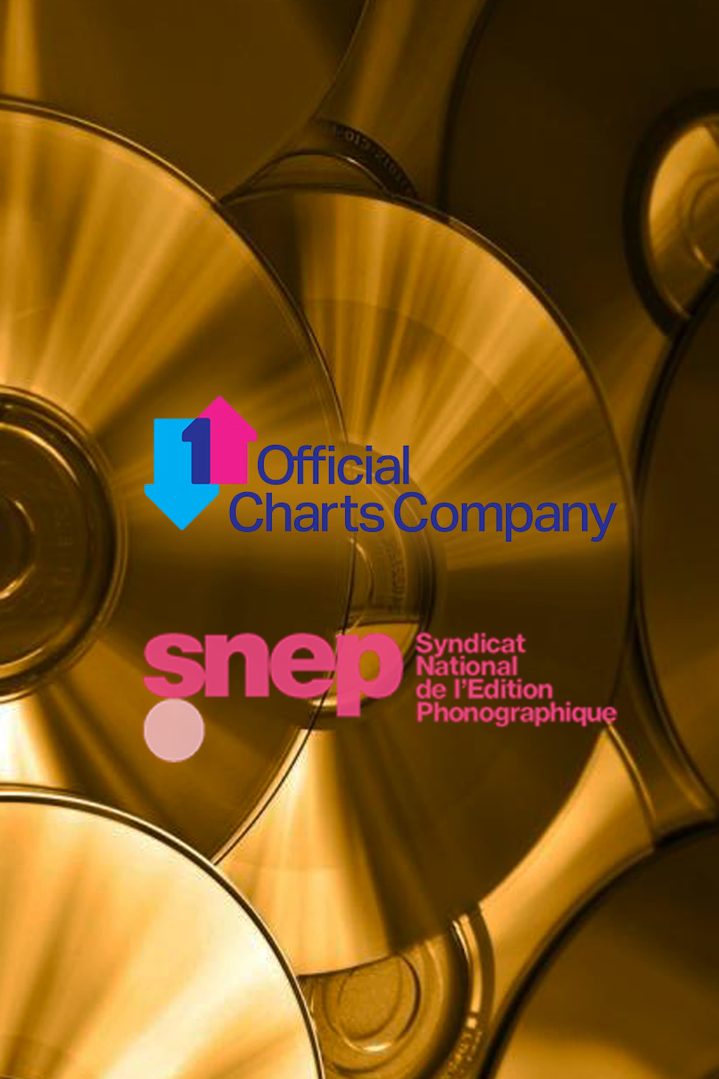 Photo de disques d'or avec le logo SNEP